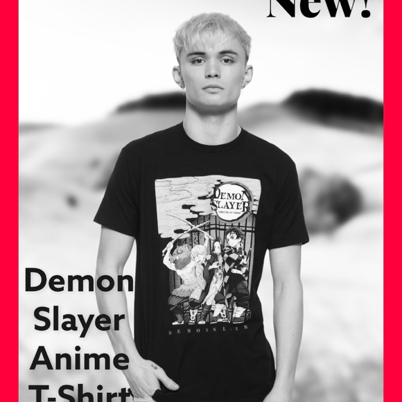 NWT Black Demon Slayer Anime Men’s T-Shirt, Sz XL - Picture 1 of 9